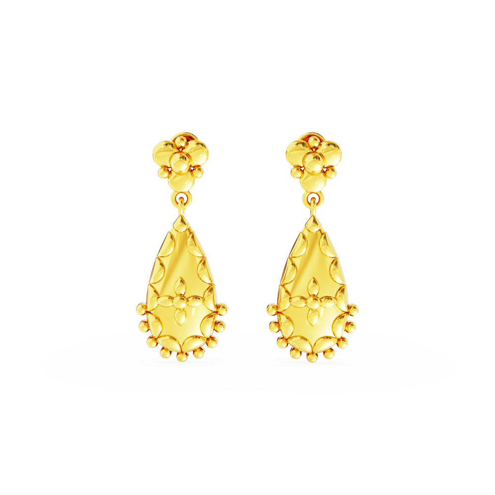 SPE Gold - Classic Flower Design Gold Nosepin - Poonamallee