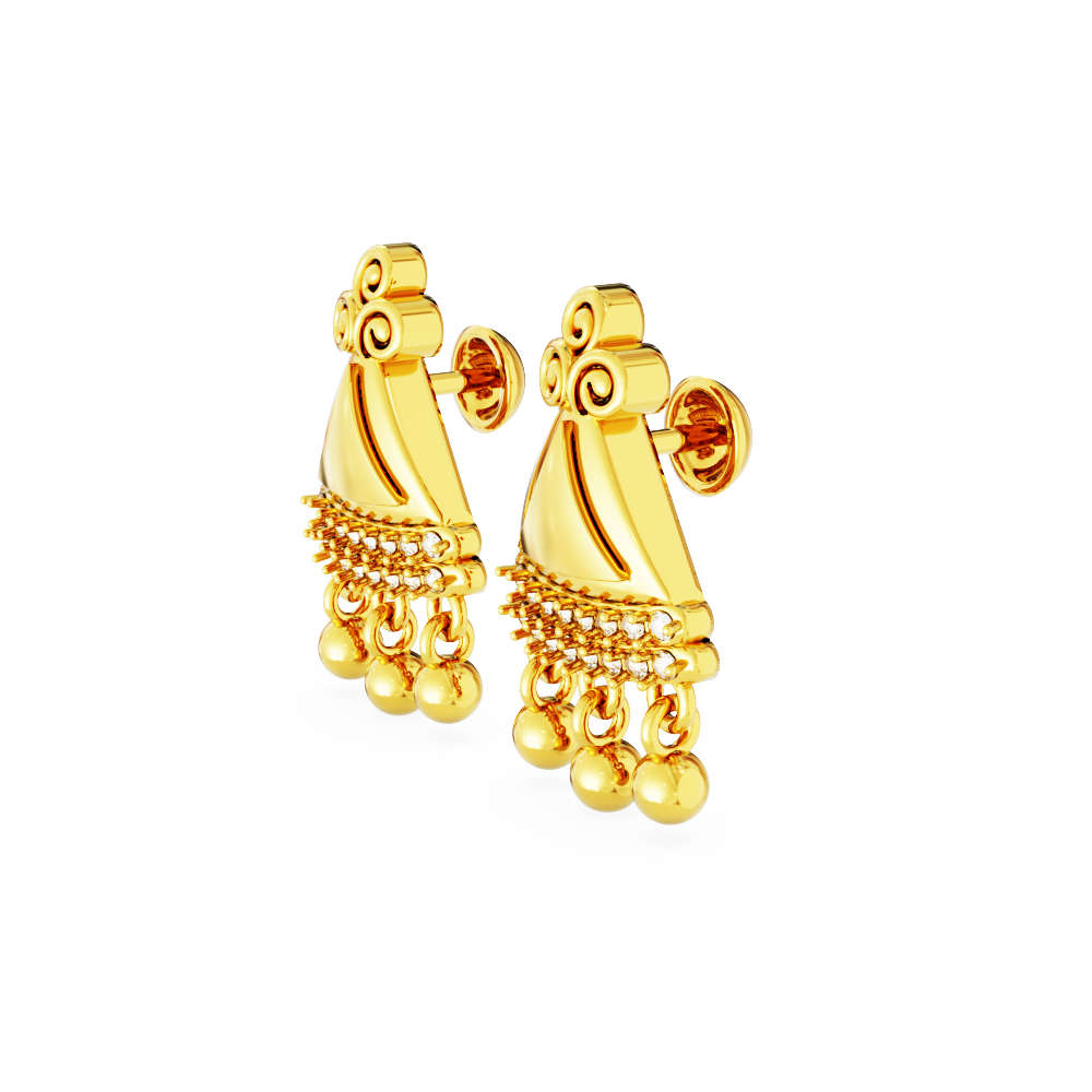 Buy Gold Plated Simple Gold Earrings Designs for Daily Use