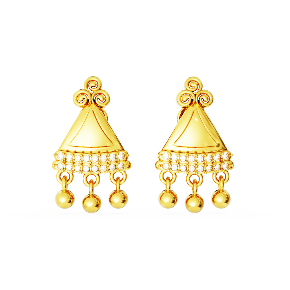Buy Gold Earring for Girls  Women Online India  Manubhai Jewellers