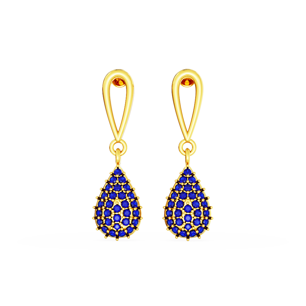 SPE Gold - Stone Studded Gold Earrings Online - Poonamallee