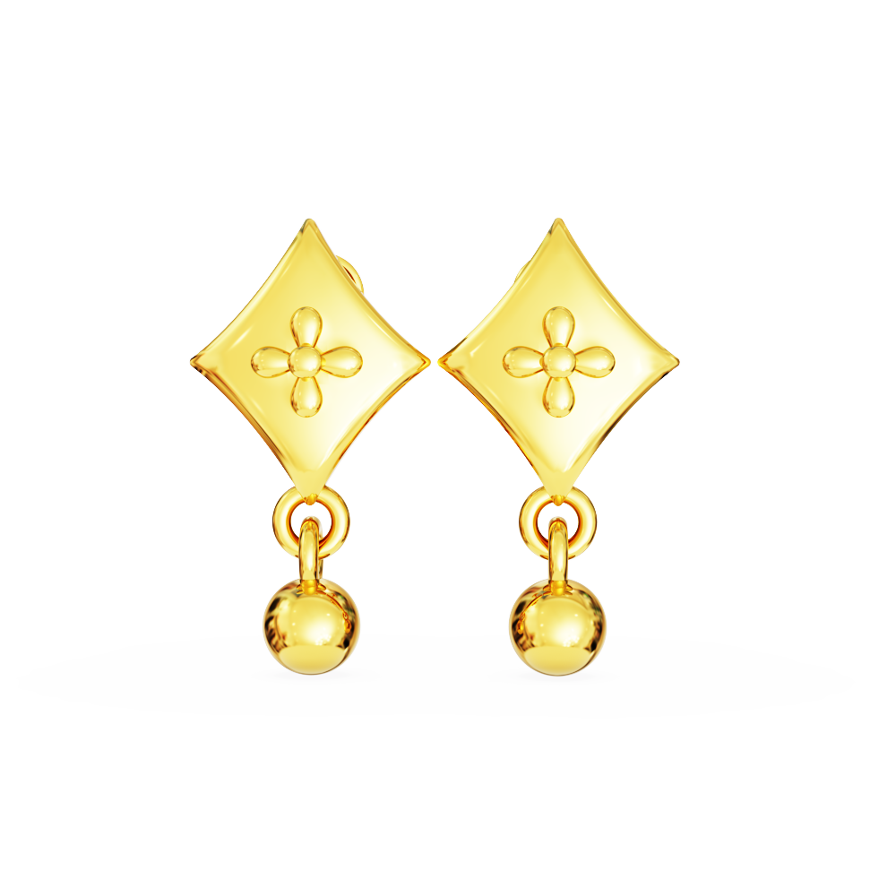 SPE Gold - Peacock Design Gold Earrings - Poonamallee