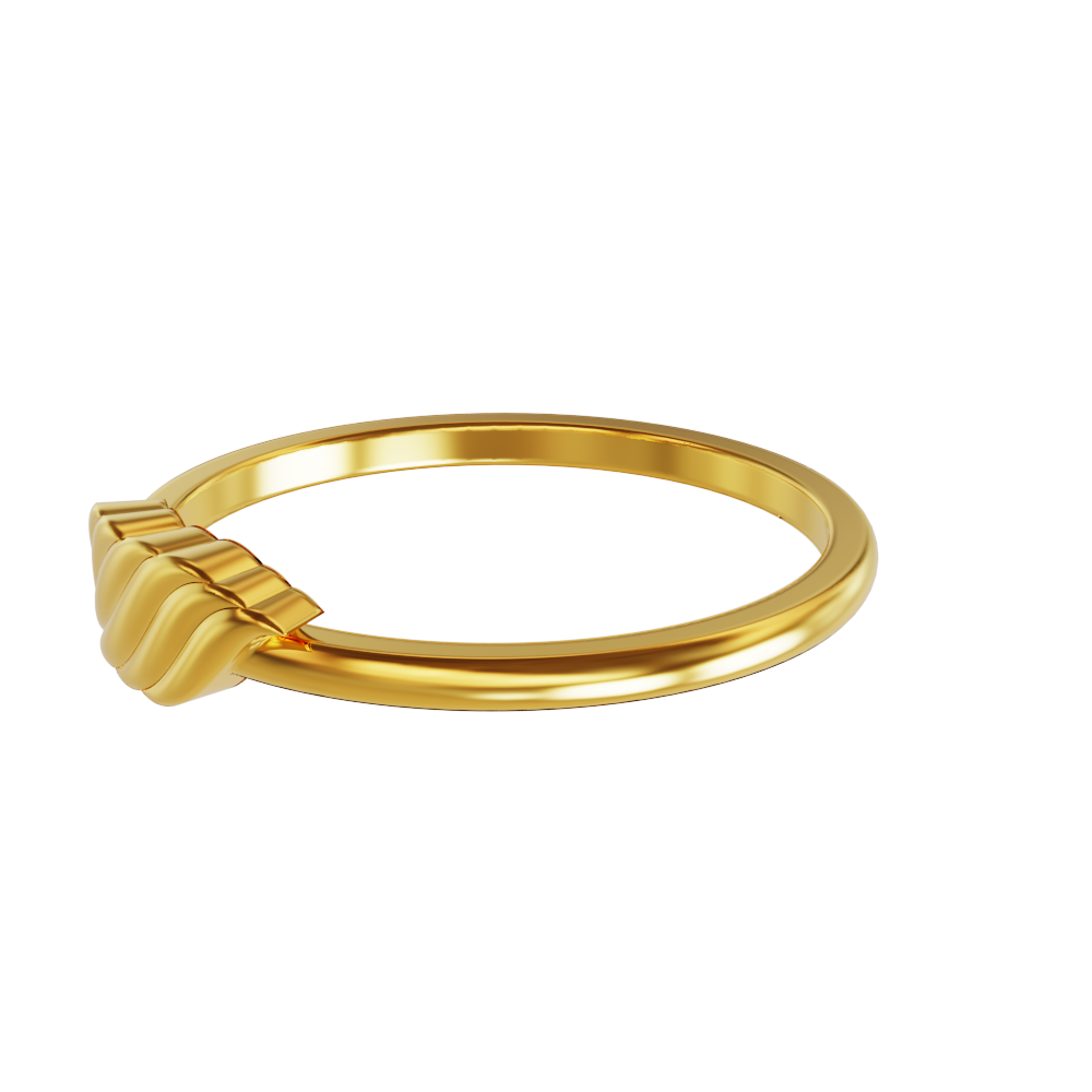 Plain Curve Design Gold Ring 01 08 Spe Goldchennai