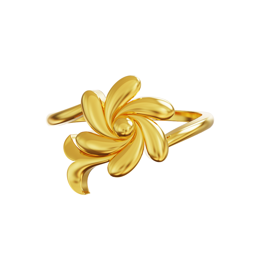 Plain Curve Design Gold Ring 01-02 - SPE Gold,Chennai
