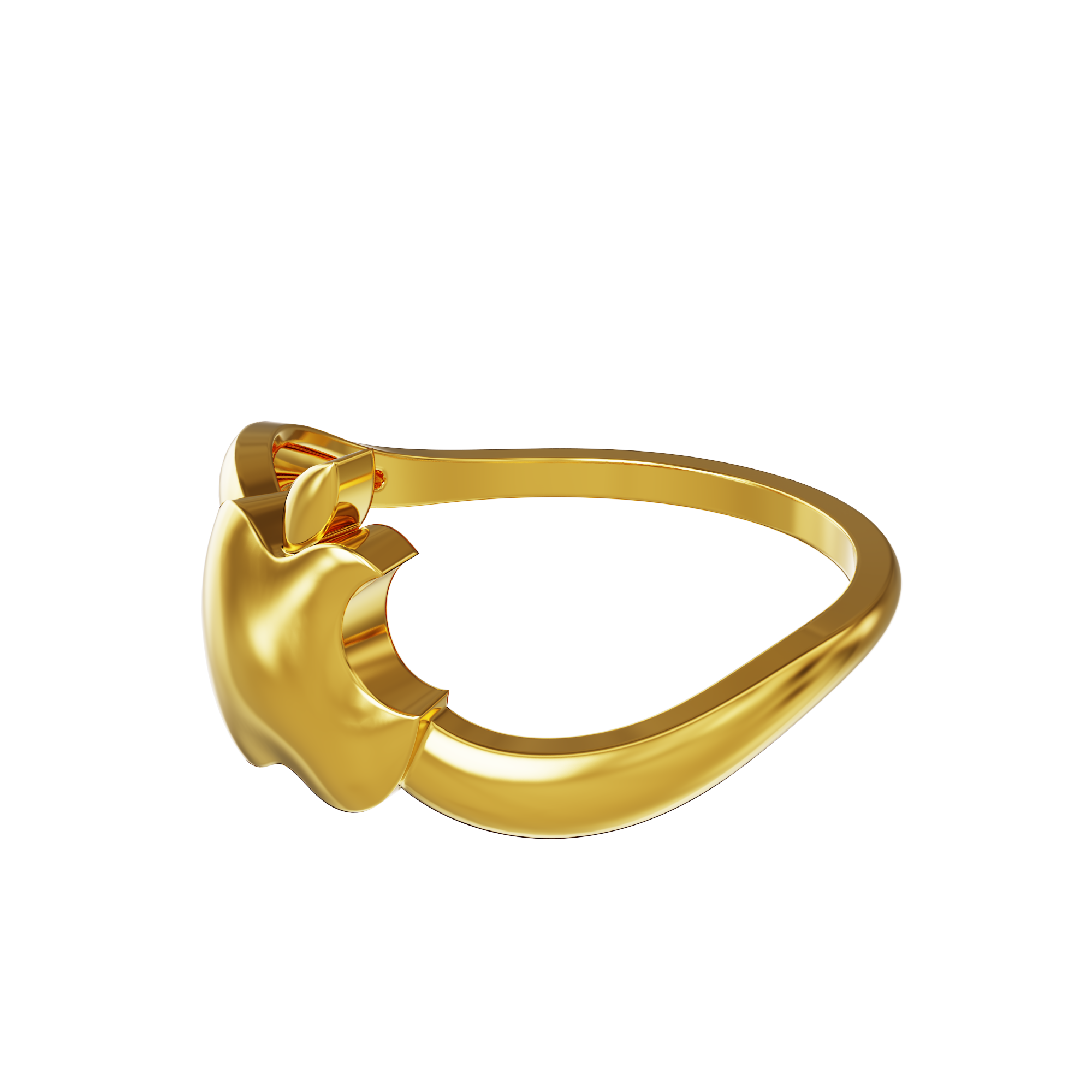 Apple-Company-Logo-Gold-Ring