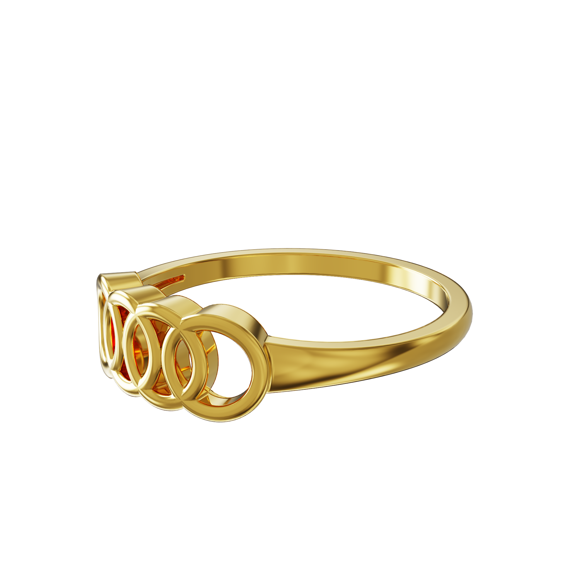 Plain Circle Design Gold Ring 01 01 Spe Goldchennai