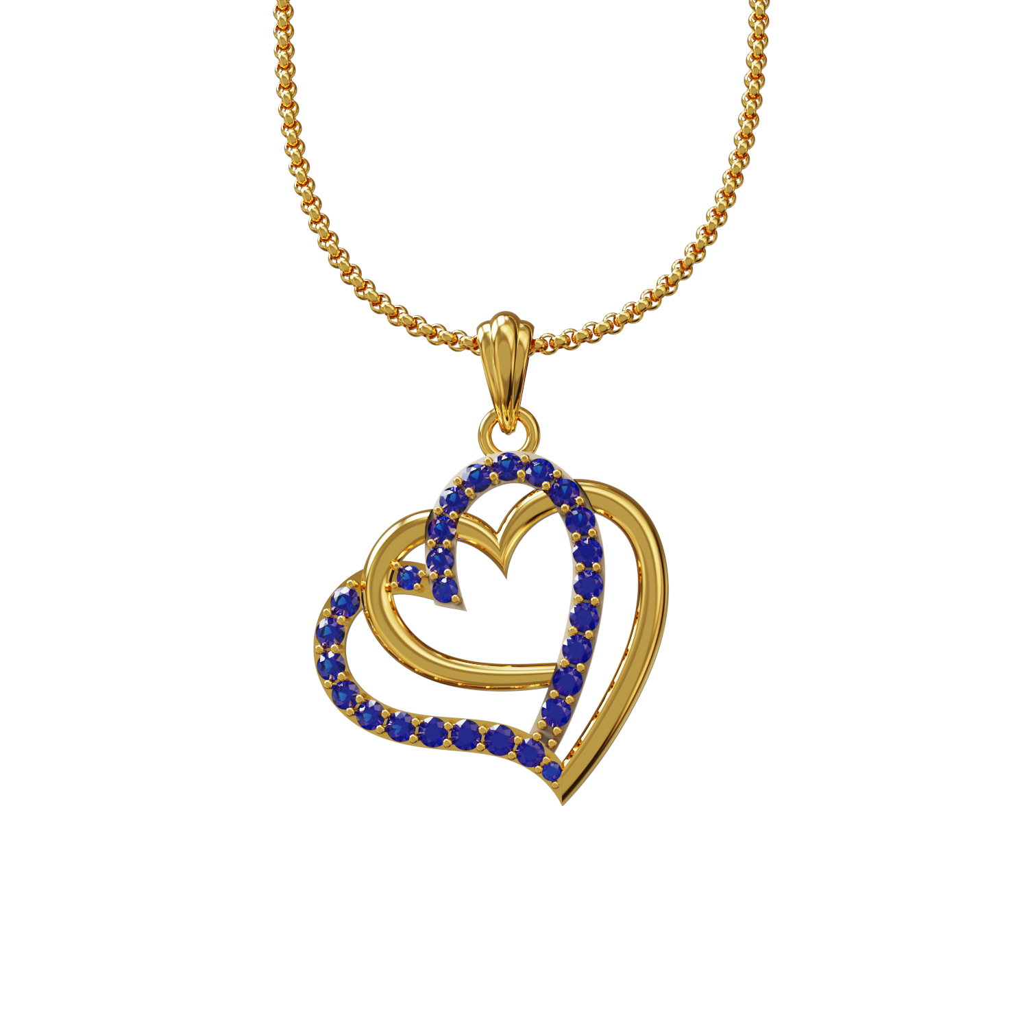 Double-Heart-Gold-Design-Pendant
