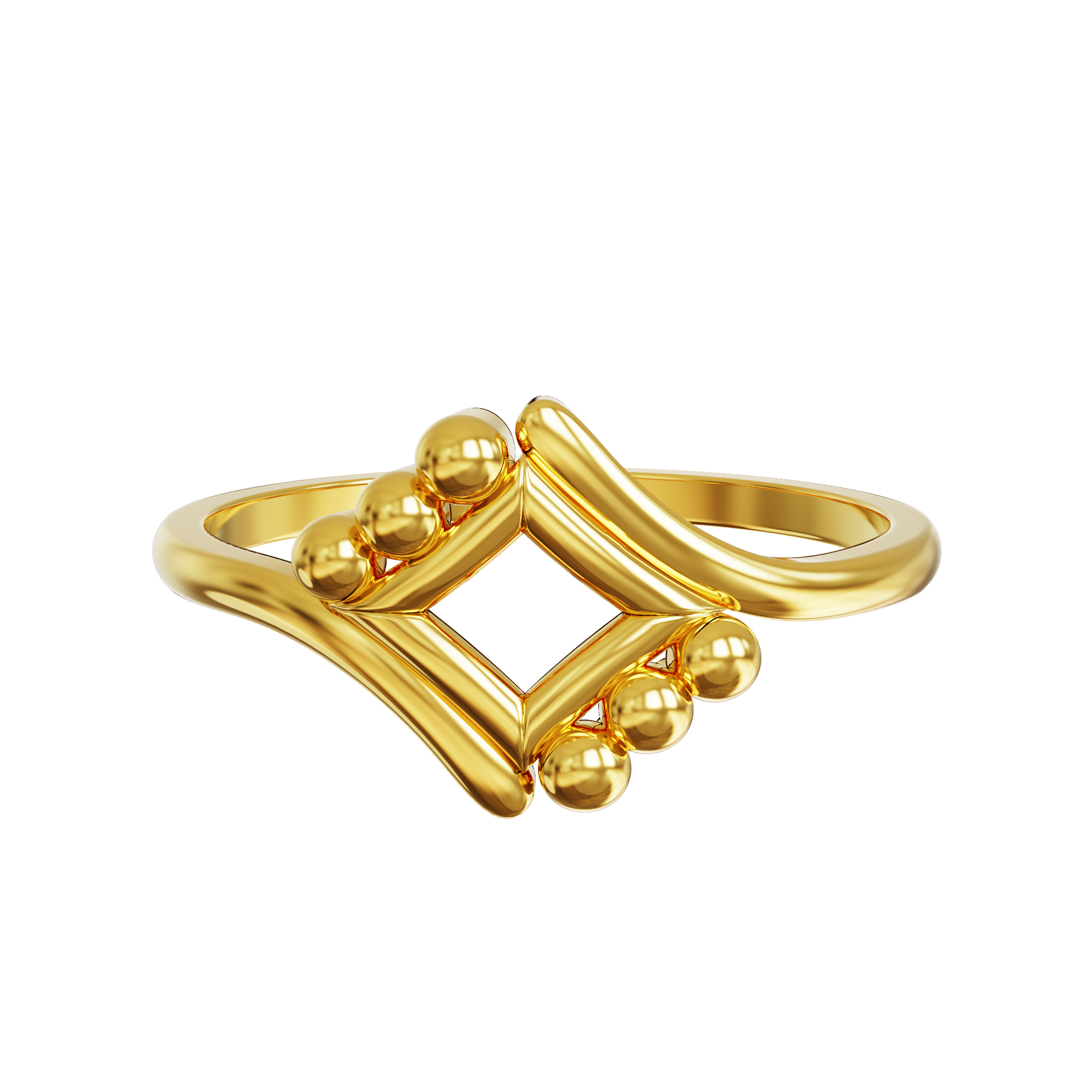 American Diamond Ring in 22K Gold – Lagu Bandhu