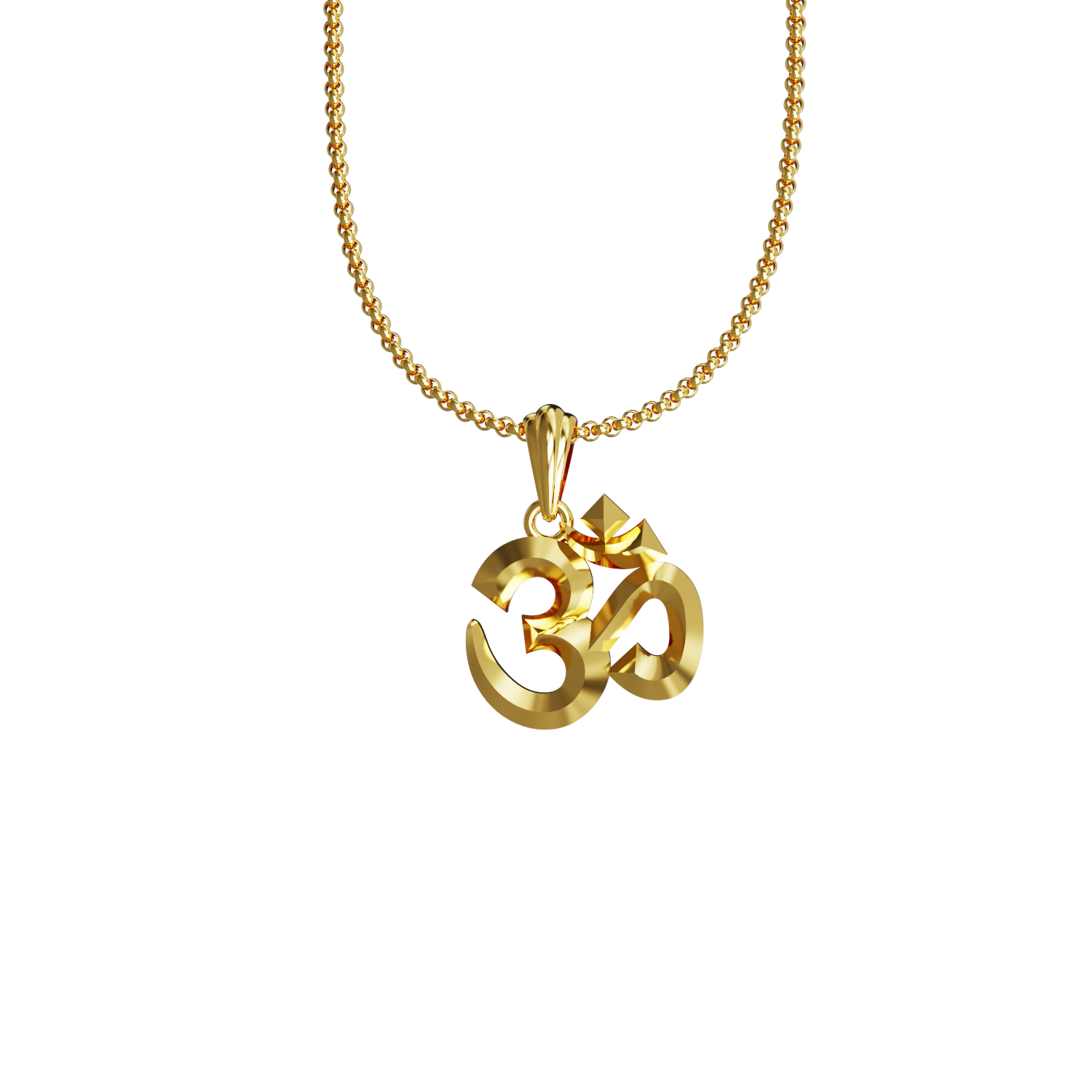 Om-Design-Gold-Pendant