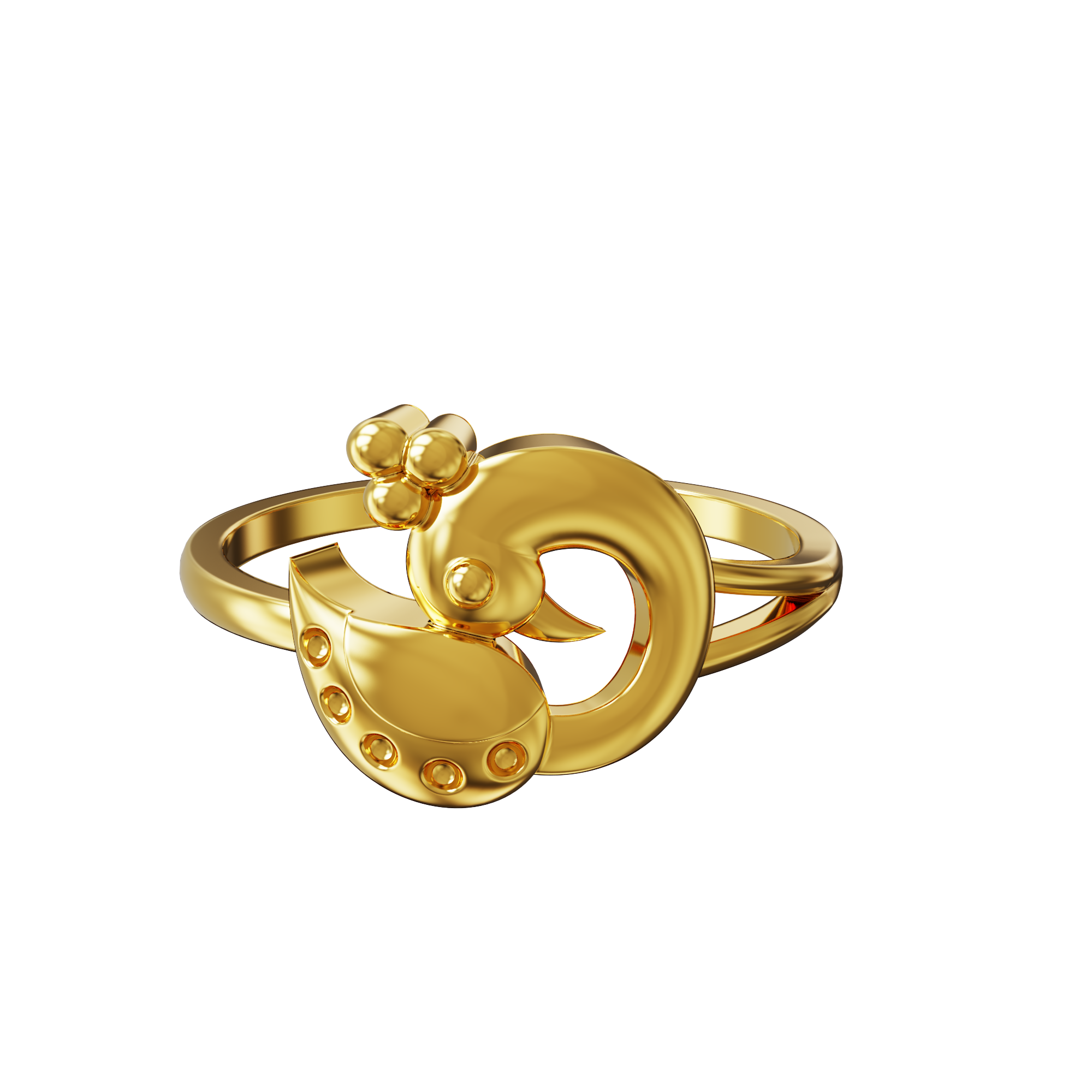Peacock Gold Ring, Womens Real Gold Ring, Hallmarked 18k Yellow Gold,  Birthday Gift for Wife, Peacock Bird Ring, Tiny Gold Ring, Womens Ring -  Etsy