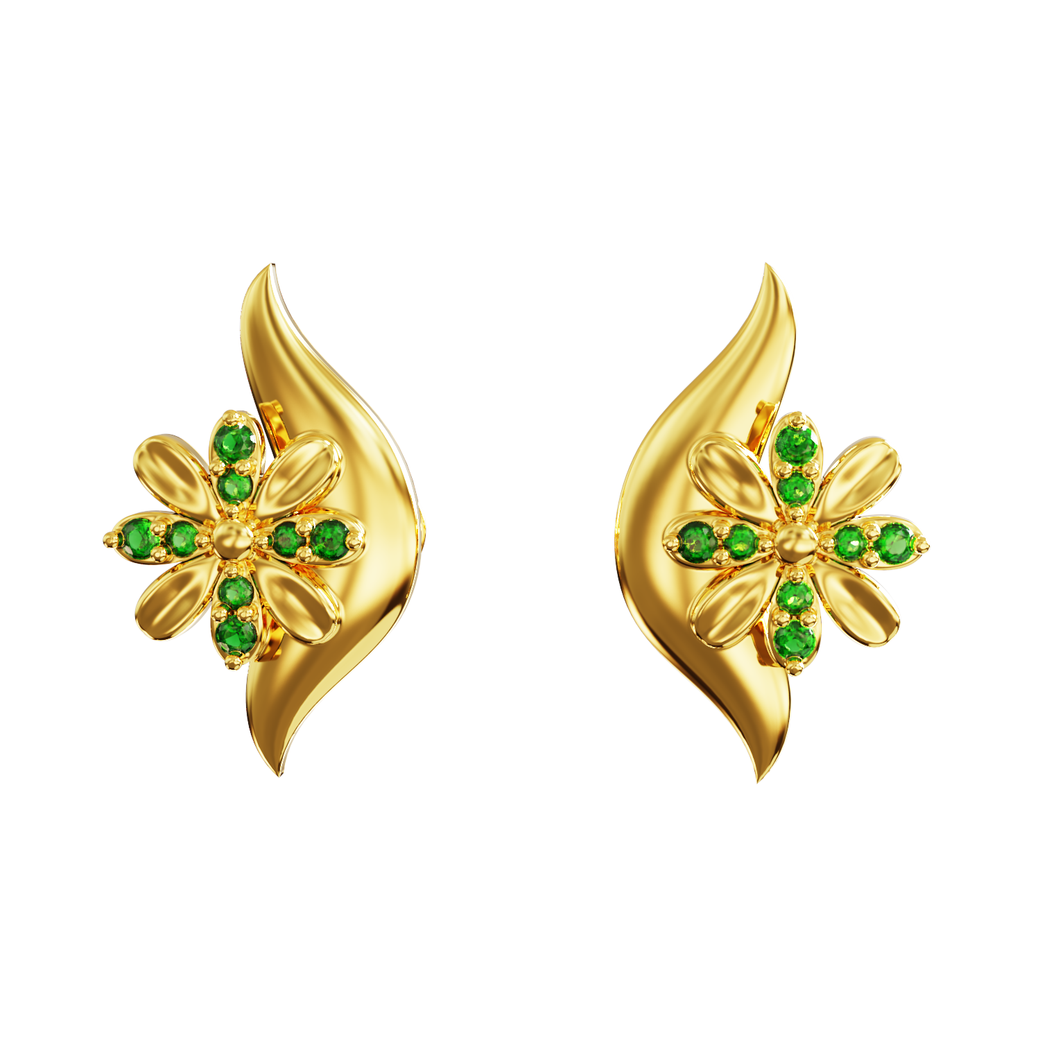 Green-Stone-Floral-Earing-Collections