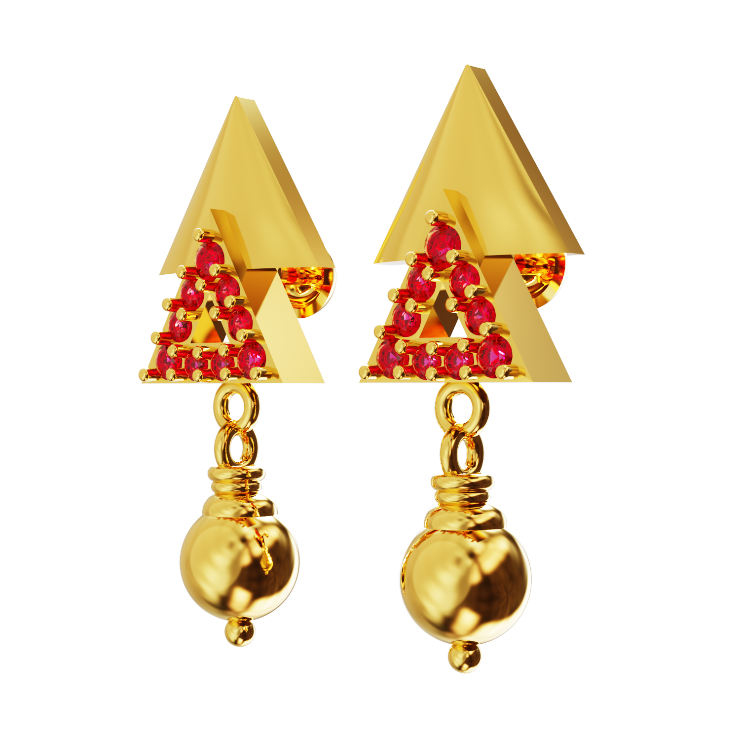 Best-Triangle-design-gold-earring