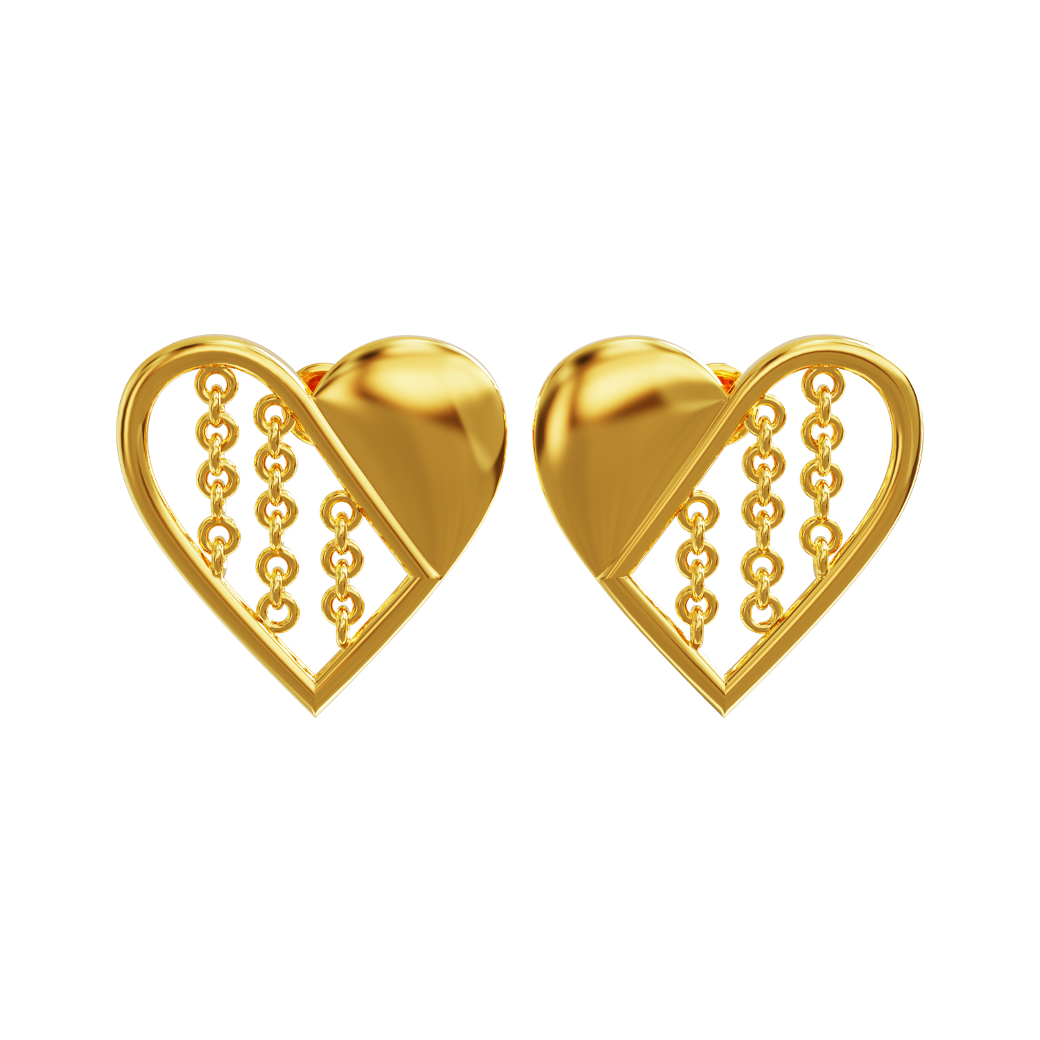 Plain-Heart-Design-Gold-Earring-collections