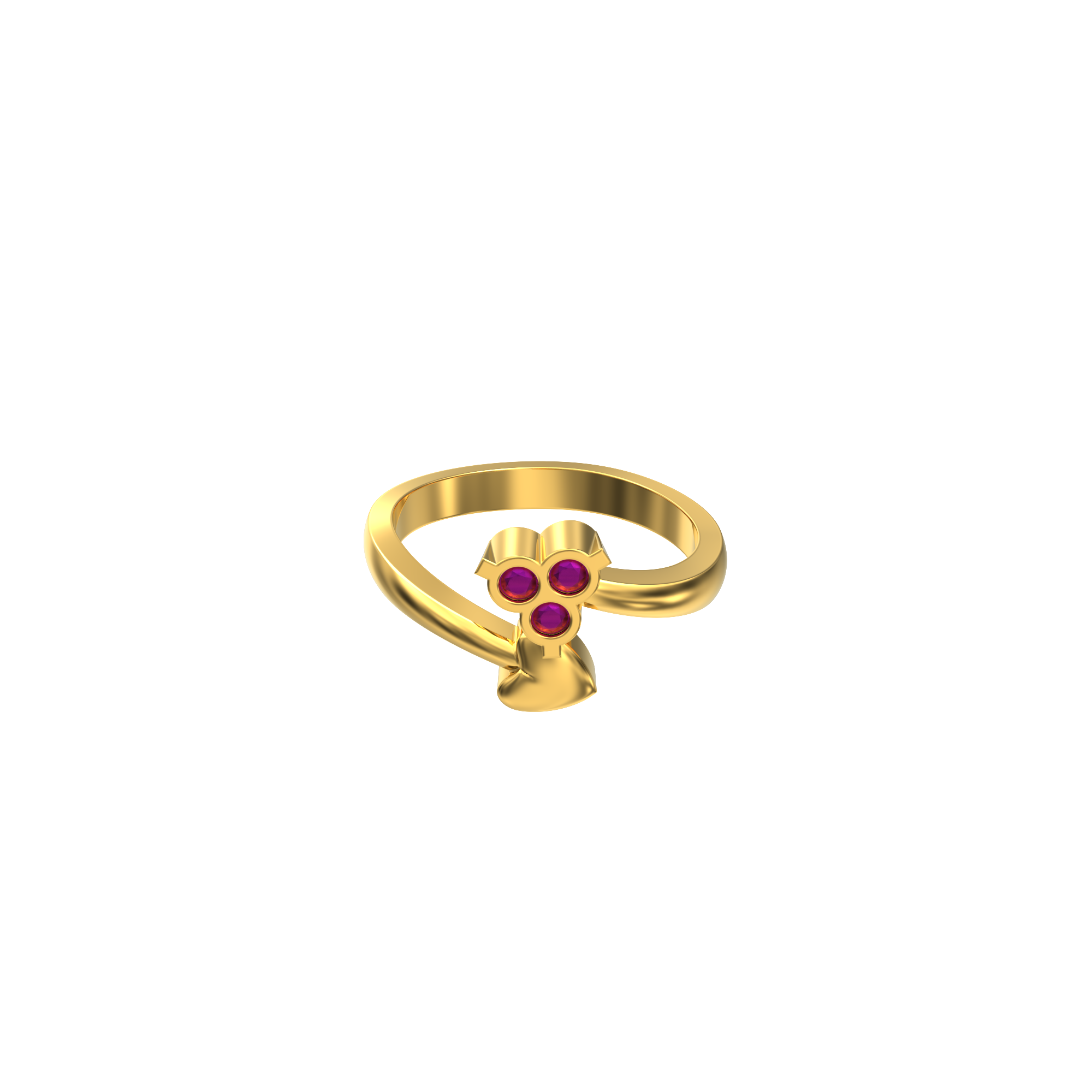 Heart-Design-Gold-Ring-with-stone