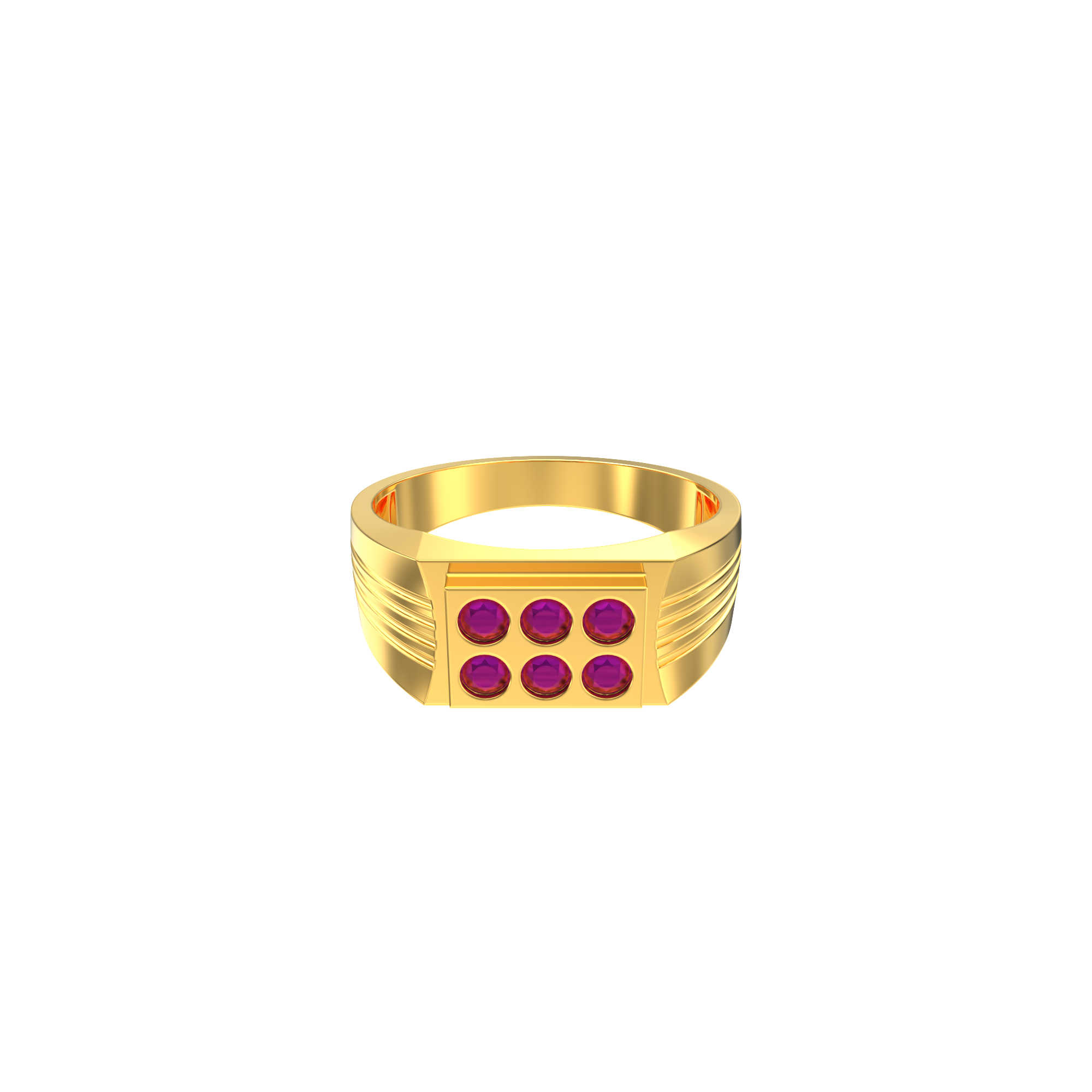 Rectangular Gold Ring for Male