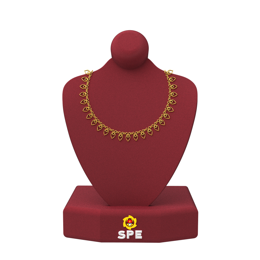 SPE Gold - Latest Gold Design Necklace With Matching Earrings