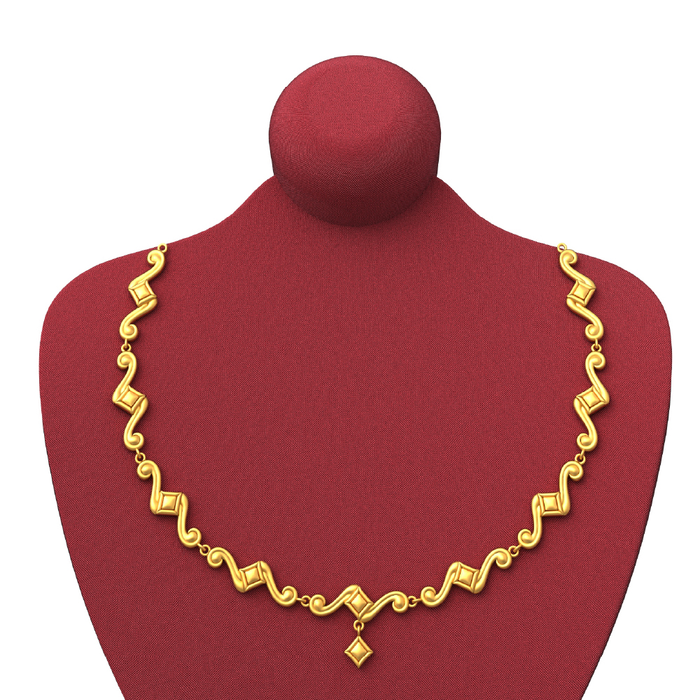 SPE Gold - Mesmerizing Light Weight Gold Necklace Design