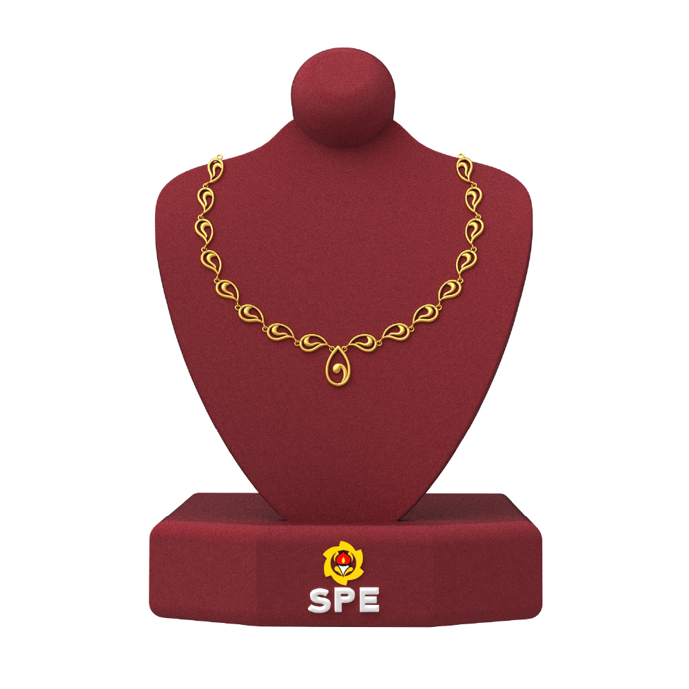 SPE Gold - Light Weight Leaf Gold Necklace Design
