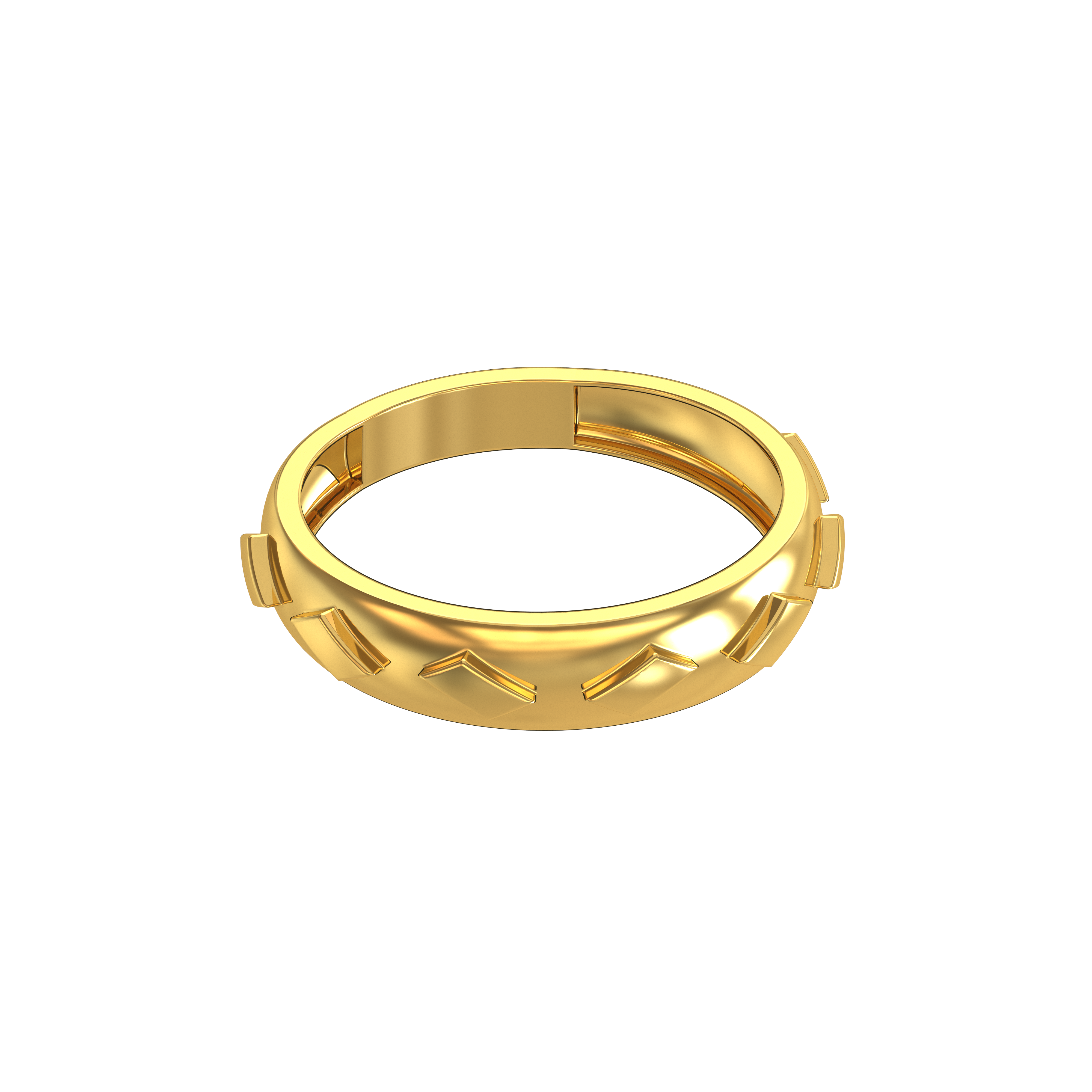 22kt Gold Classic Mens Ring - RiMs26309 - US$ 575 - 22kt Gold Classic Mens  Ring. Ring is designed with machine cuts in combination with matte finish.