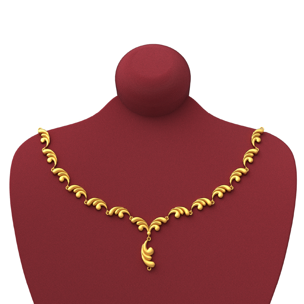 gold necklace and earring set