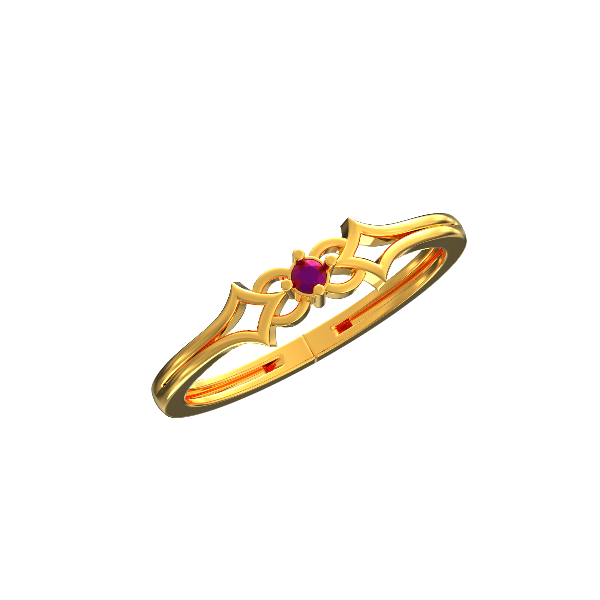 14K Yellow Gold Real Diamond 6-stone Mens Ring – Goldia.com