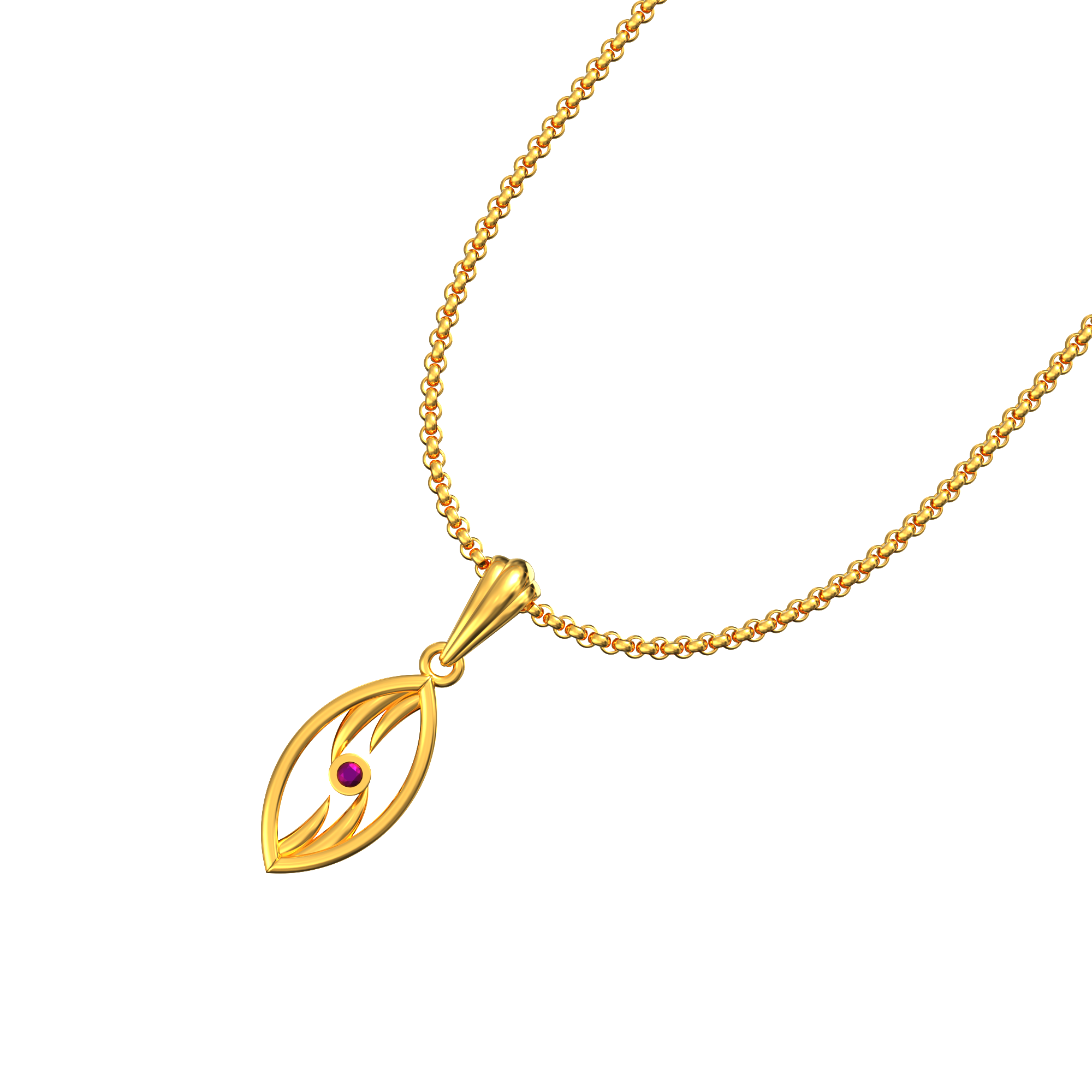 Marquise Gold Pendant