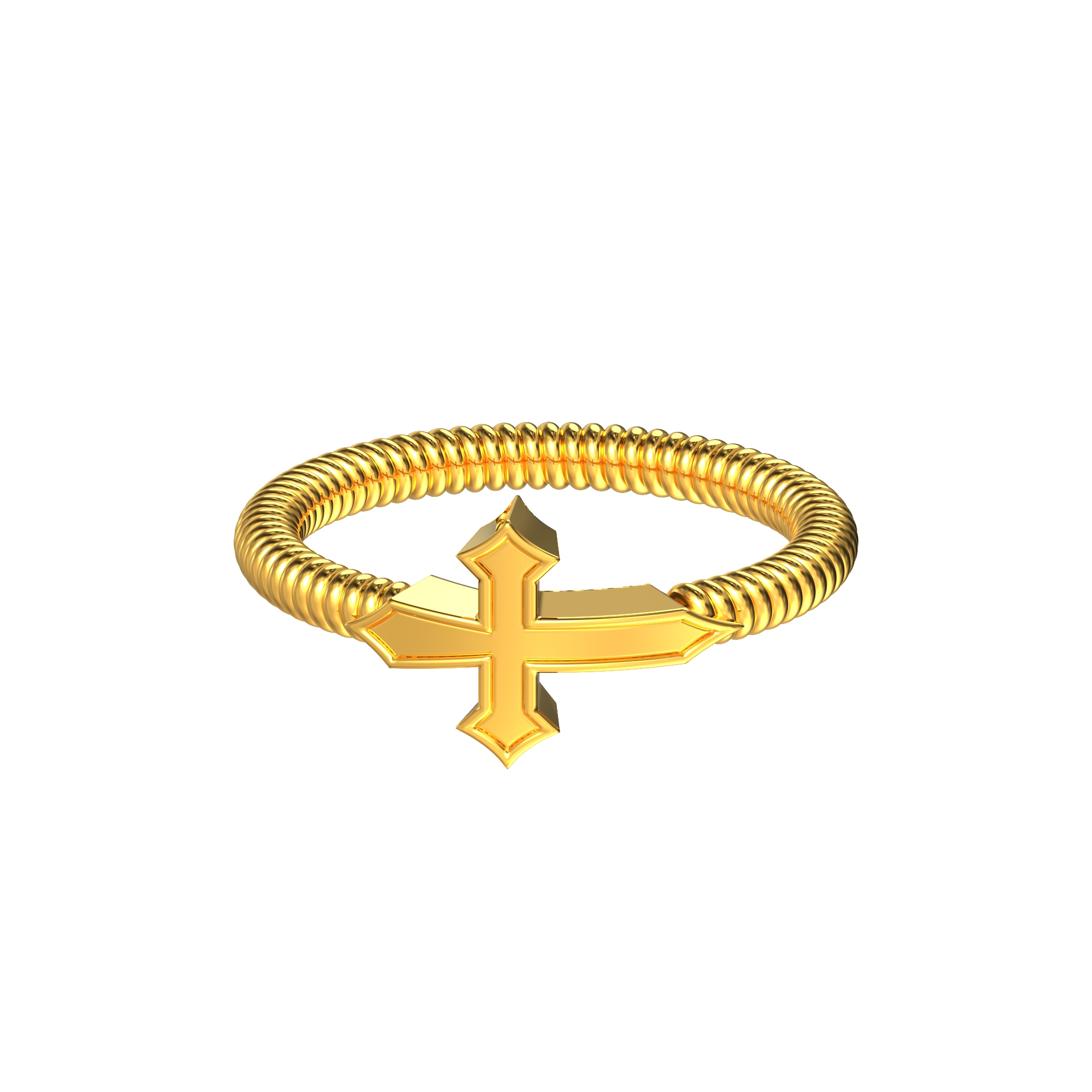 SPE Gold - Jesus Cross Gold Female Ring - SPE Gold