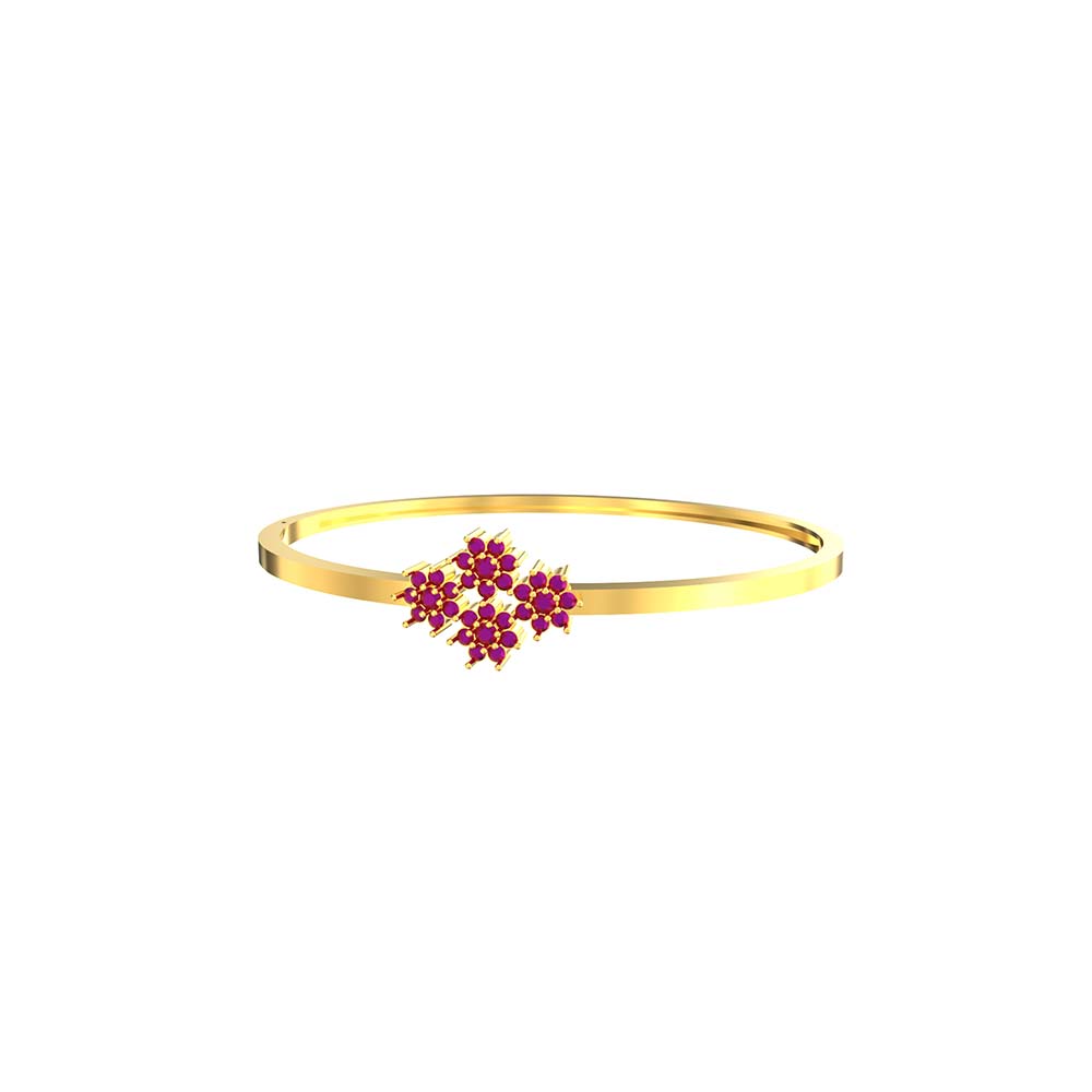 Flowers With Petal Design Gold Bracelet