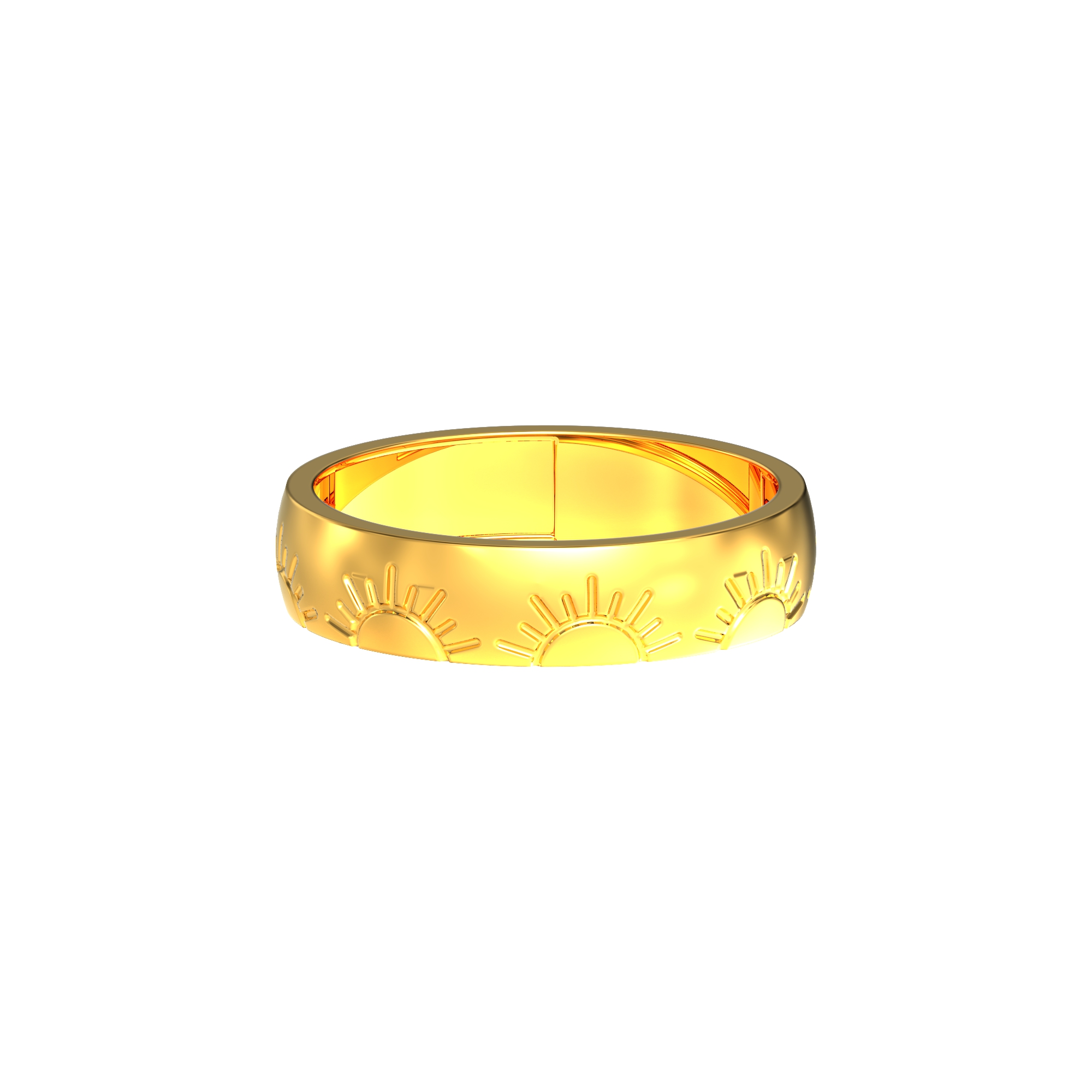 Gents Sun Symbol Gold Ring
