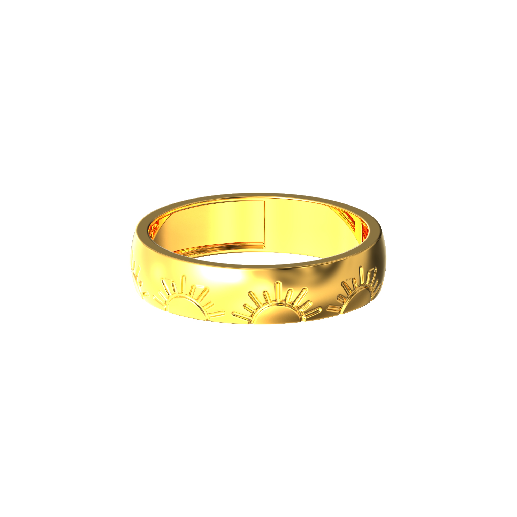 Gents Sun Symbol Gold Ring