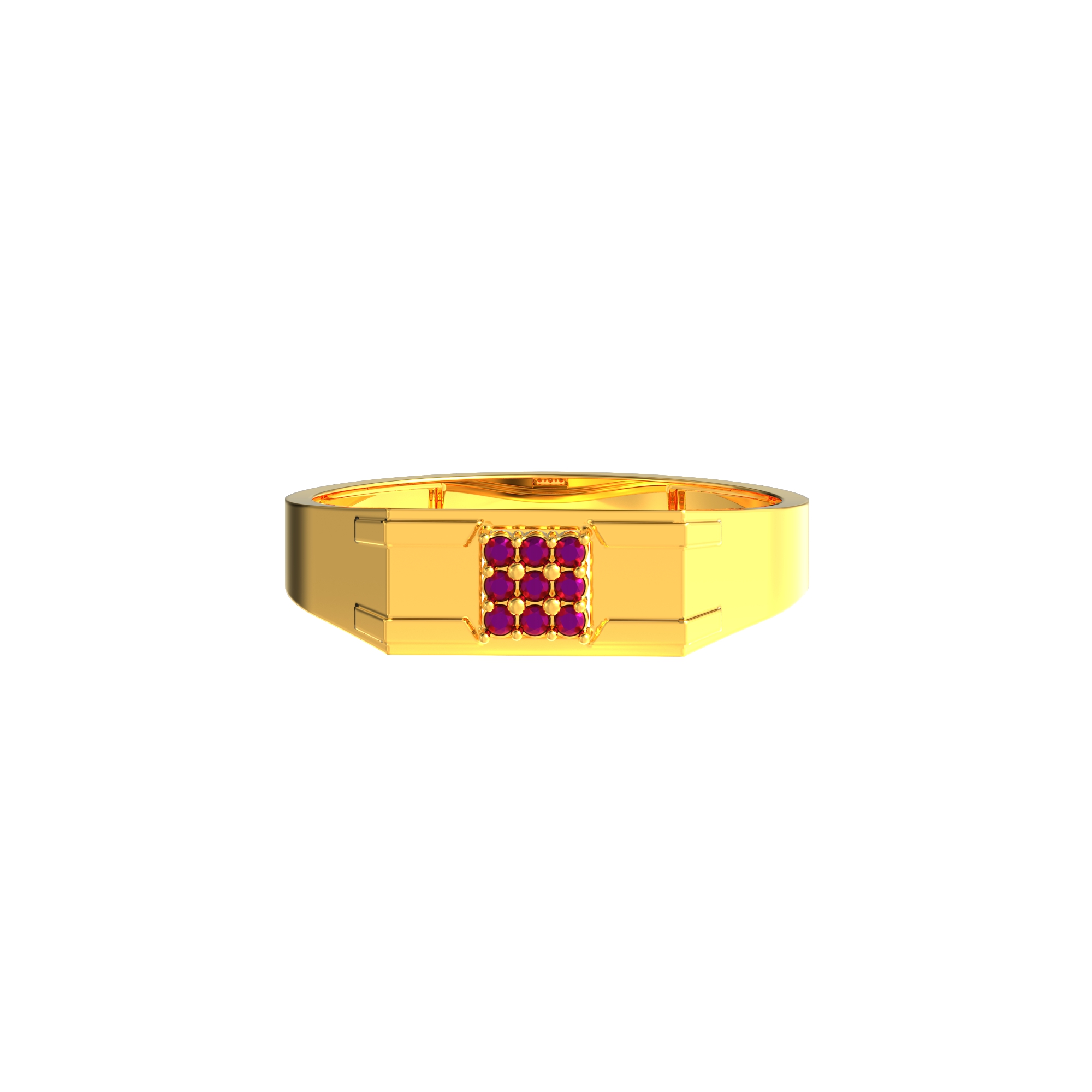 Gents_stone_with_strip_Gold_Ring