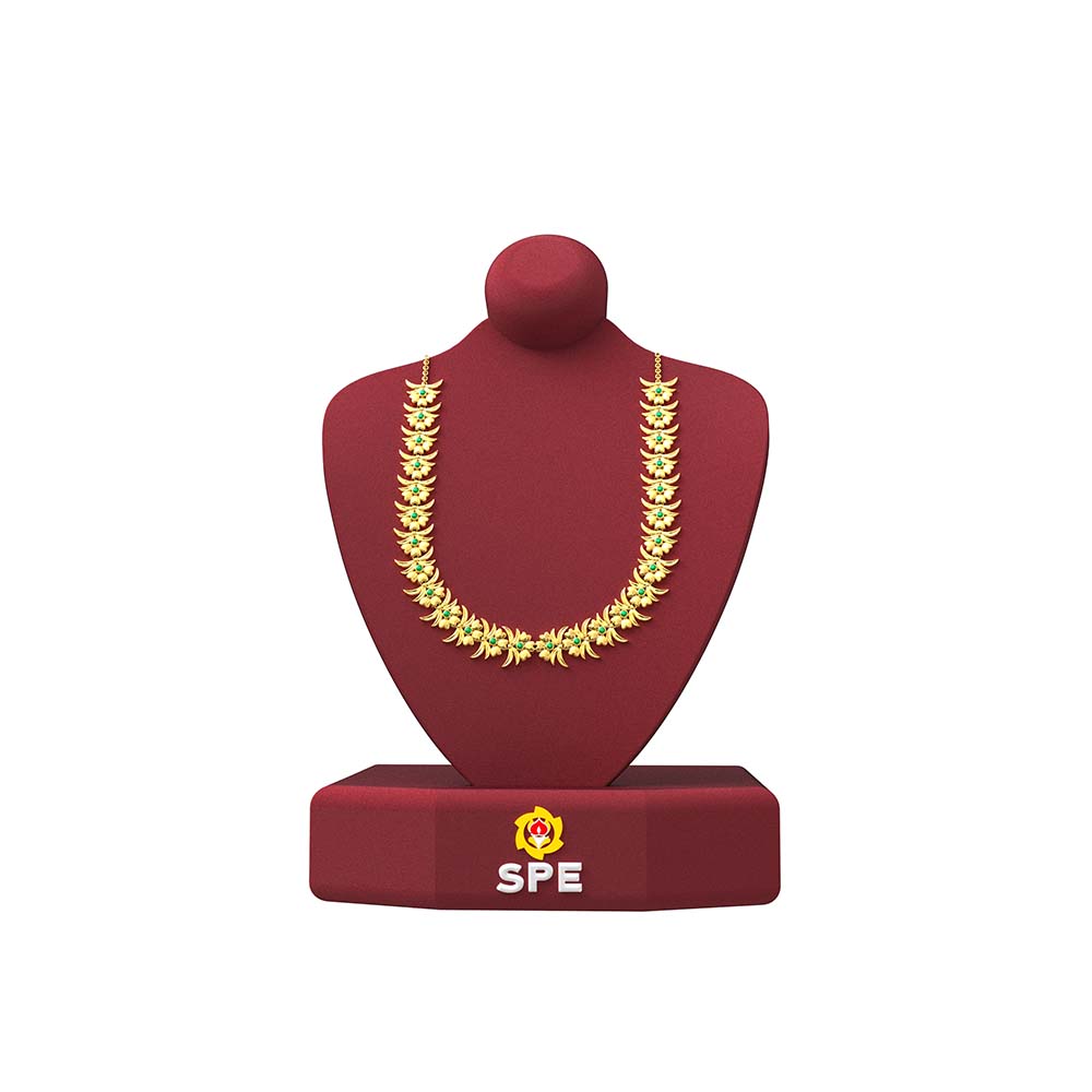 SPE Gold - Gold Haram with Petal Stone - SPE Gold, Chennai