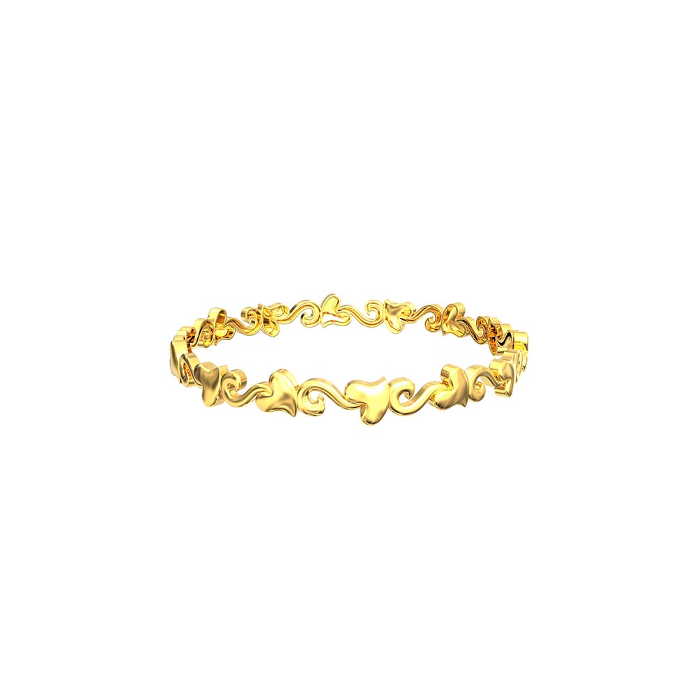 Heart Design Gold Bangles