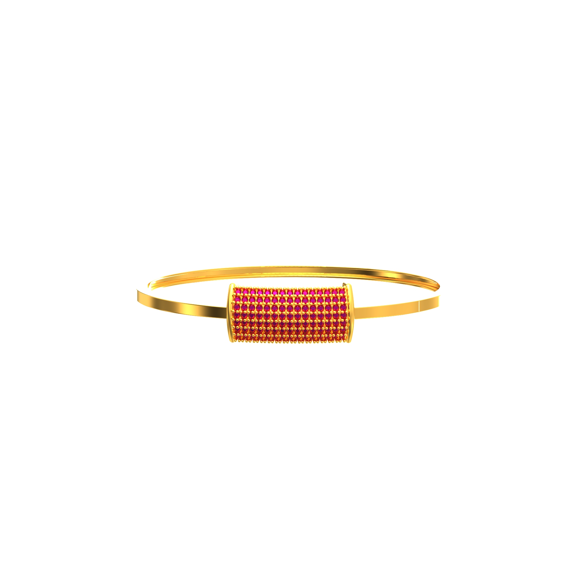 Rectangle At Centre Gold Bracelet