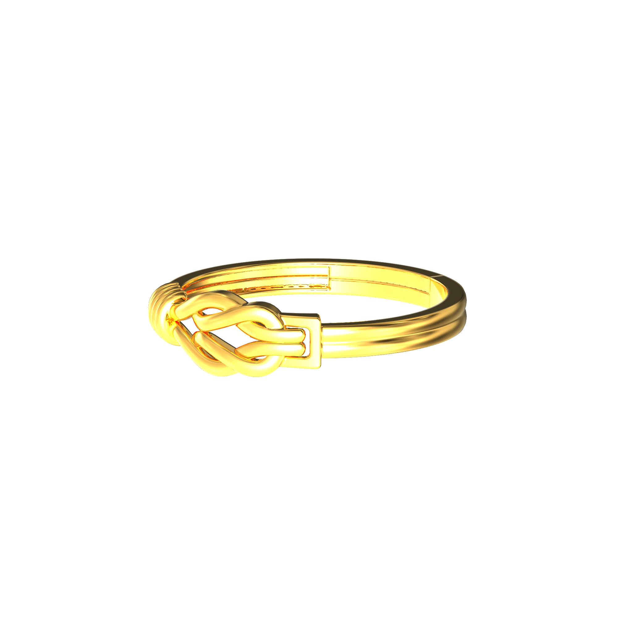 A golden finger ring of Reinhard Heydrich. The gold ring opening on a hinge  and punched 