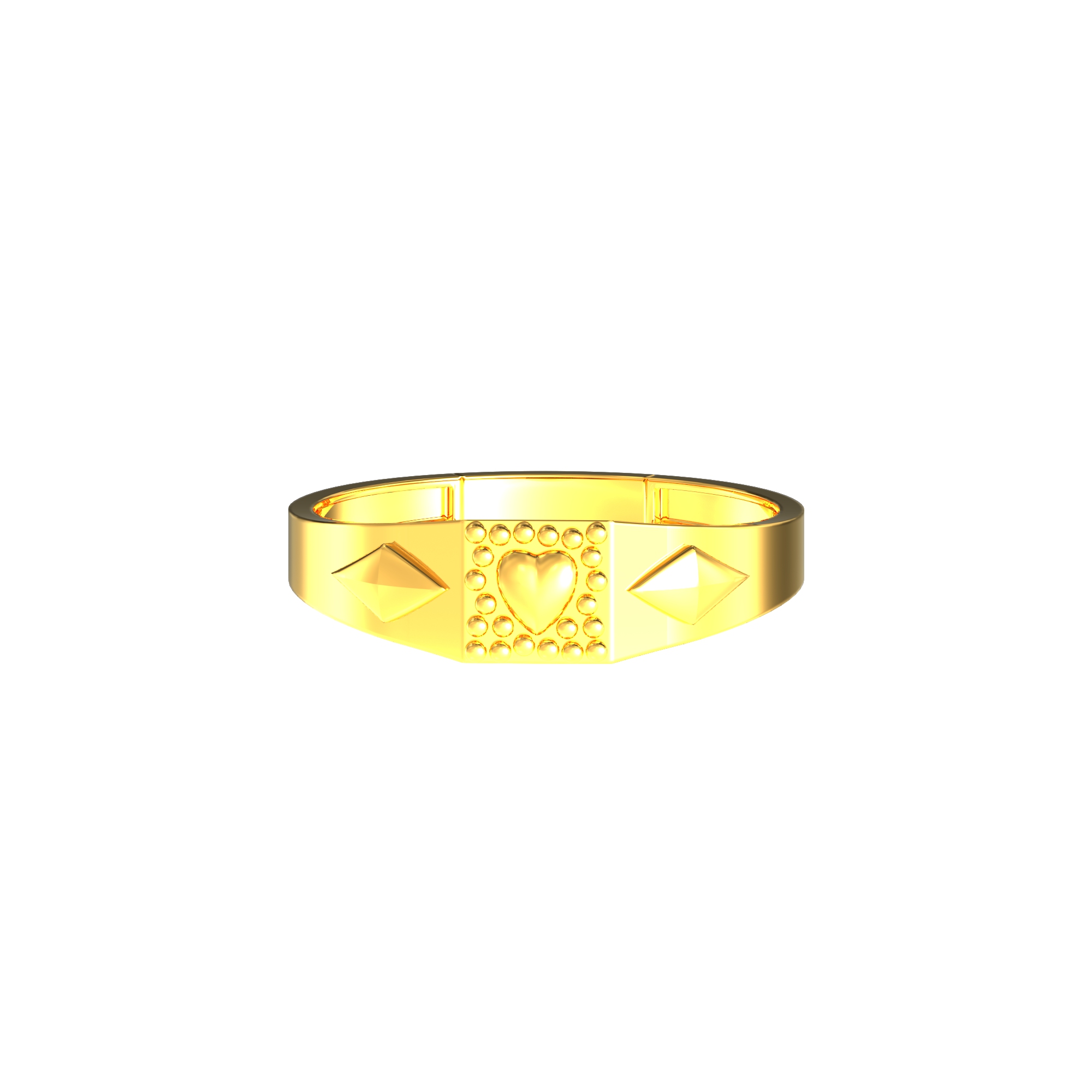heart design gold ring