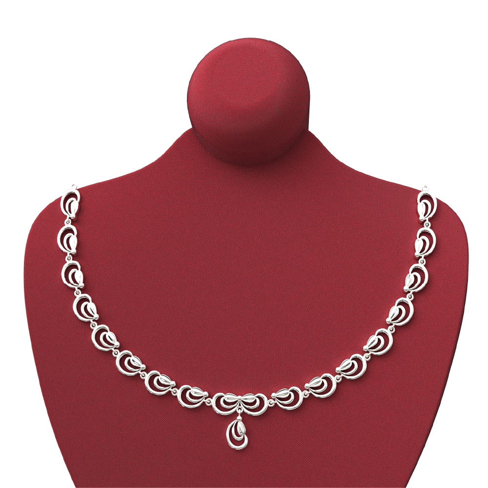 Silver Colour Round Necklace and Earrings for Girls and Wome – One Stop  Fashion
