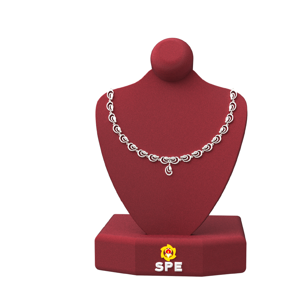 Trendy Silver Necklace For Ladies