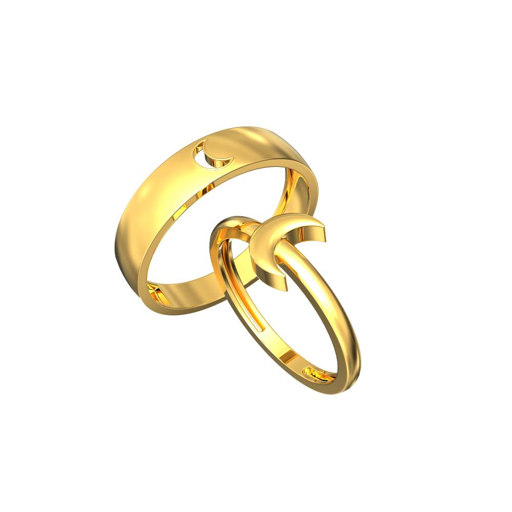 atjewels Elegant Couple Heart Ring in Round White Zirconia 14K Gold Pl –  atjewels.in