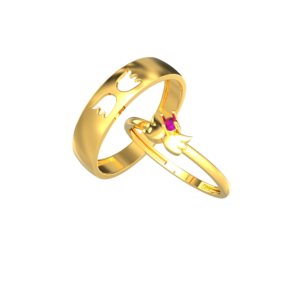 Buy I Jewels Rose Gold Plated CZ Adjustable Couple Finger Rings for Women  (FL212RG) Online at Best Prices in India - JioMart.