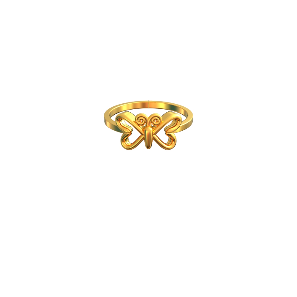 22k Elegant Butterfly Ring