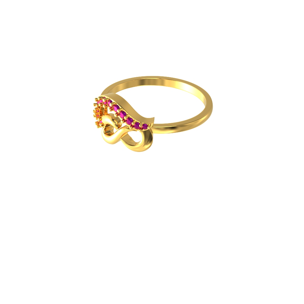 22k Female Gold With Stone Ring