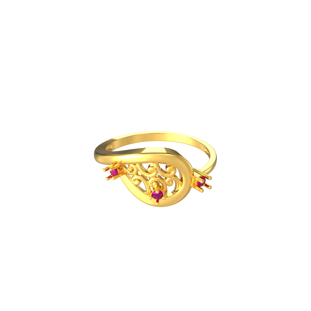 22k Gold Attractive Gold With Stone Ring