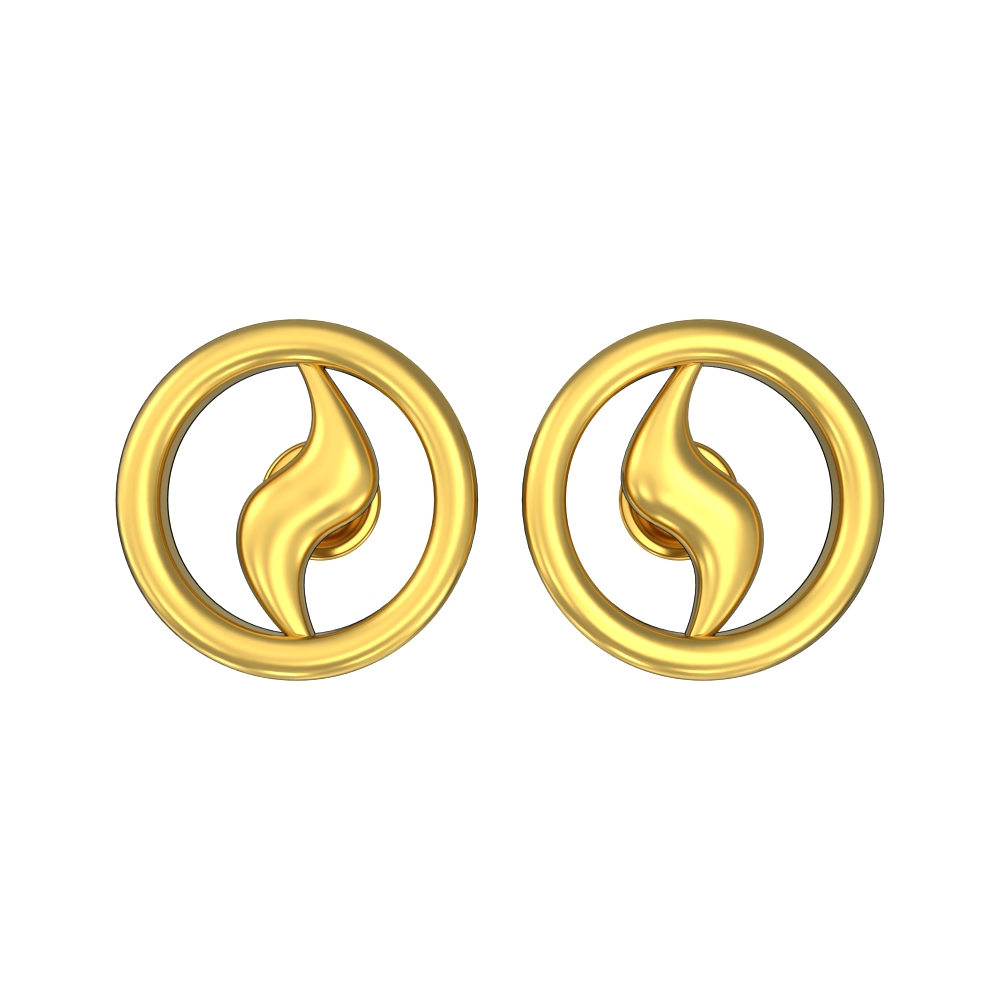 22k Gold Geometric Simple Gold Earring