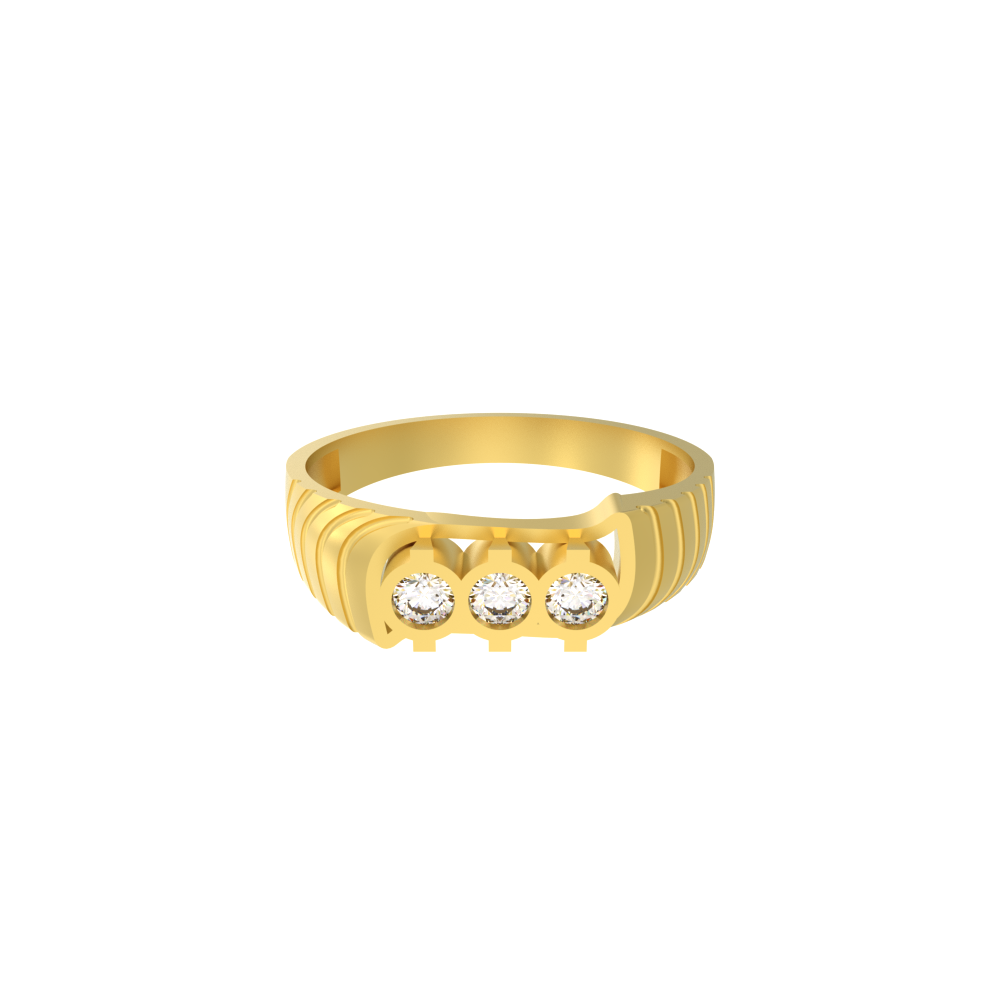 Classic Posh 22k Gold CZ Ring w/ Solitaire – Andaaz Jewelers