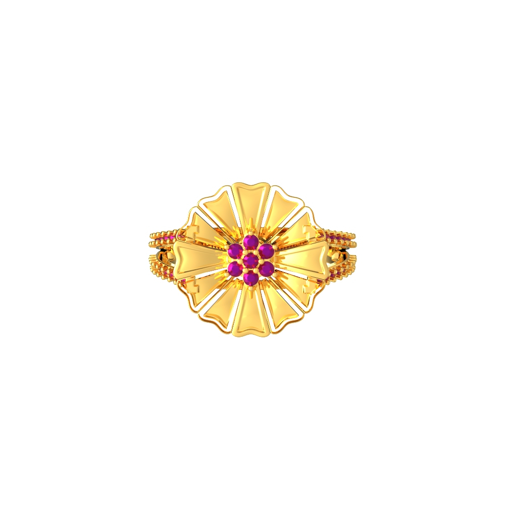 22k Gold Nature Floral Ring