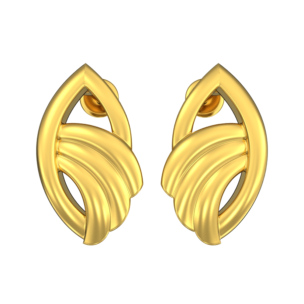 22k Marquise Shape Gold Earring