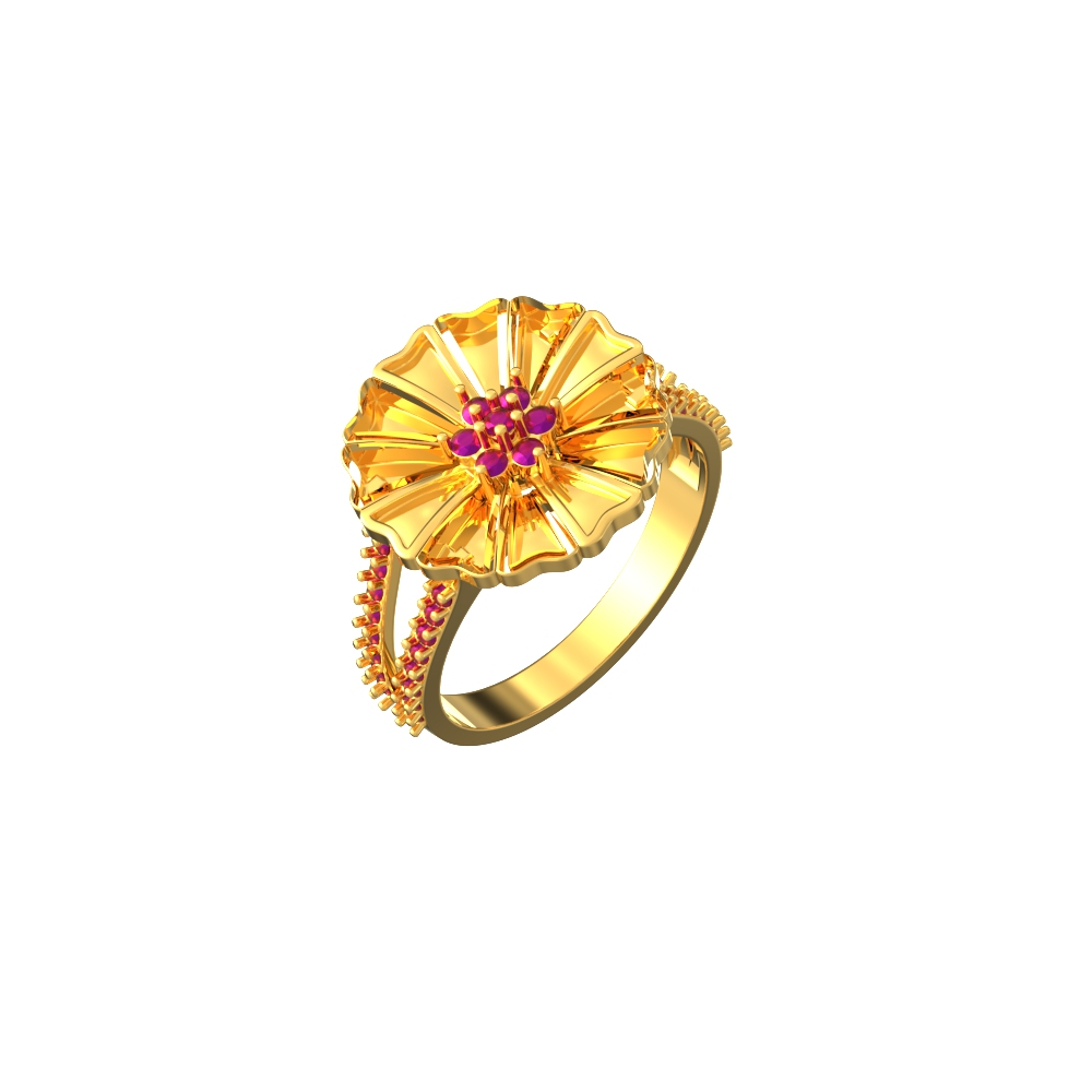 22k Nature Floral Ring