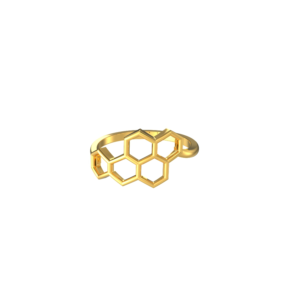 22k Plain Female Geometric Gold Ring