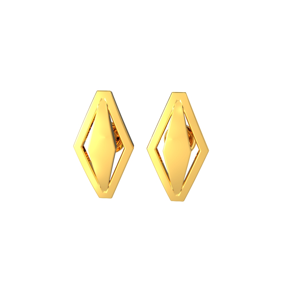 2 Pairs Lot, 22k Solid Gold Plated Dainty Stud Earrings,Ear Studs,Tops –  Madeinindia Beads