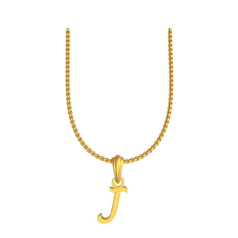Alphabet Letter Gold Pendant Design